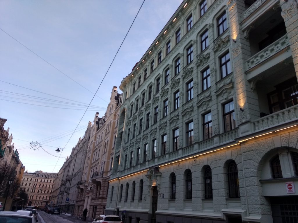 Jugendstilarchitektur in der Albertstraße Riga