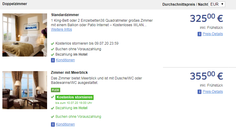 HRS Buchung