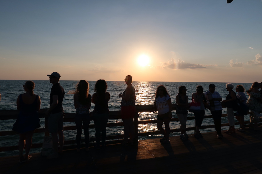 naples sonnenuntergang pier