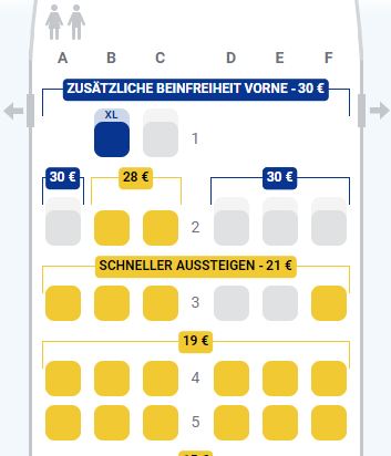 Ryanair Sitzplatzgebühren